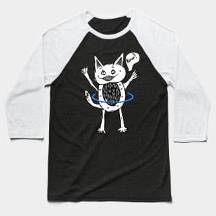 Cute Black and White Moster Baseball T-Shirt